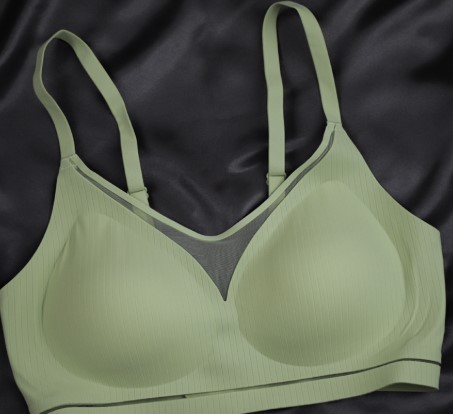 Ladies Cotton Stretch Lace Padded Triangle Bra